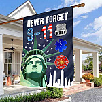 3KT. 9-11 Never Forget 30x40 House Flag Mockup 3