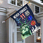 3KT. 9-11 Never Forget 30x40 House Flag Mockup 6