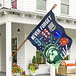 3KT. 9-11 Never Forget 30x40 House Flag Mockup 7