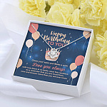 Happy Birthday To You Close Your Eyes And Make A Wish Love Knot Necklace - Cute Birthday Gifts For Women
