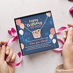 Happy Birthday To You Close Your Eyes And Make A Wish Interlocking Hearts Pendant Necklace - Birthday Gifts