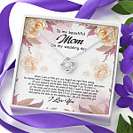 To My Beautiful Mom On My Wedding Day Still Your Little Girl Love Knot Necklace - Mother Of The Bride Gifts To My Beautiful Mom On My Wedding Day Still Your Little Girl Love Knot Necklace - Mother Of The Bride Gifts