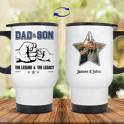 14 oz. White Travel Mug