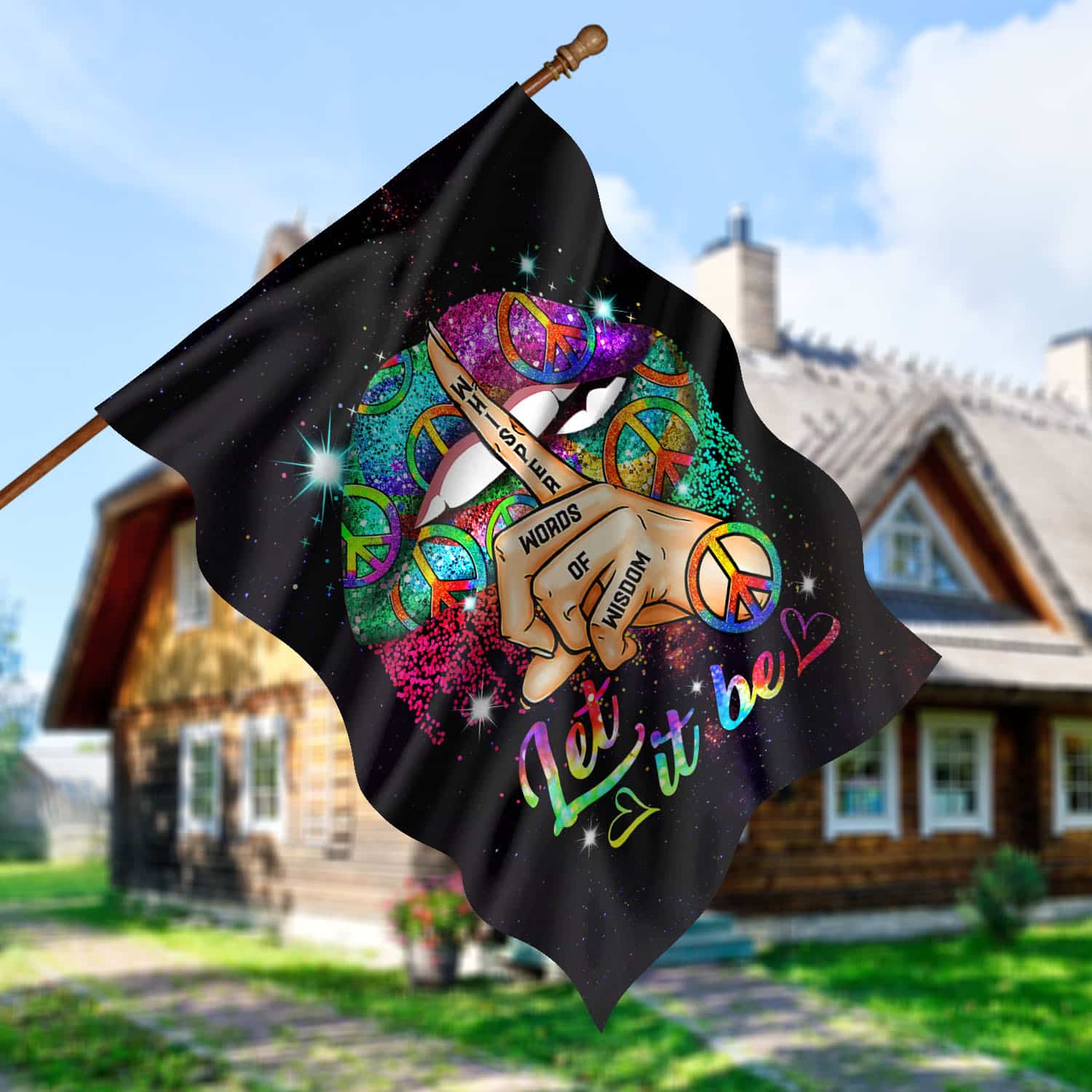 6NH. Let It Be_30x40 House Flag Mockup 5