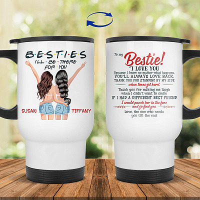 14 oz. White Travel Mug