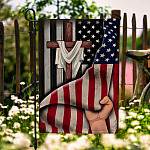 2O. Cross Behind-30x40 - s1 Garden Flag Mockup 6