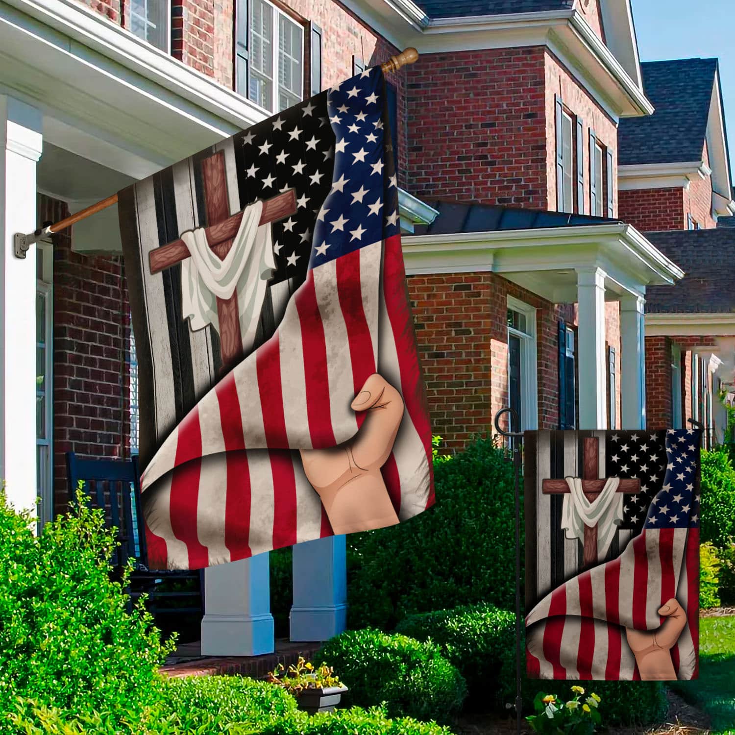 2O. Cross Behind-30x40 - s1 Garden & House Mockup 2