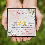 6VT. To My Future Wife The Day I Met Infinity Heart Necklace (Gold)