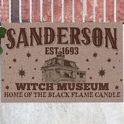 Alternative view of Sanderson Witch Museum Est 1693 Home Of The Black Flame Candle Doormat - Outdoor Indoor Doormat