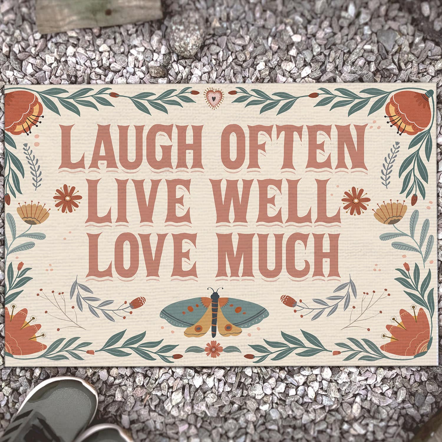 7NH. Laugh Live Love (5) Doormat mockup 13
