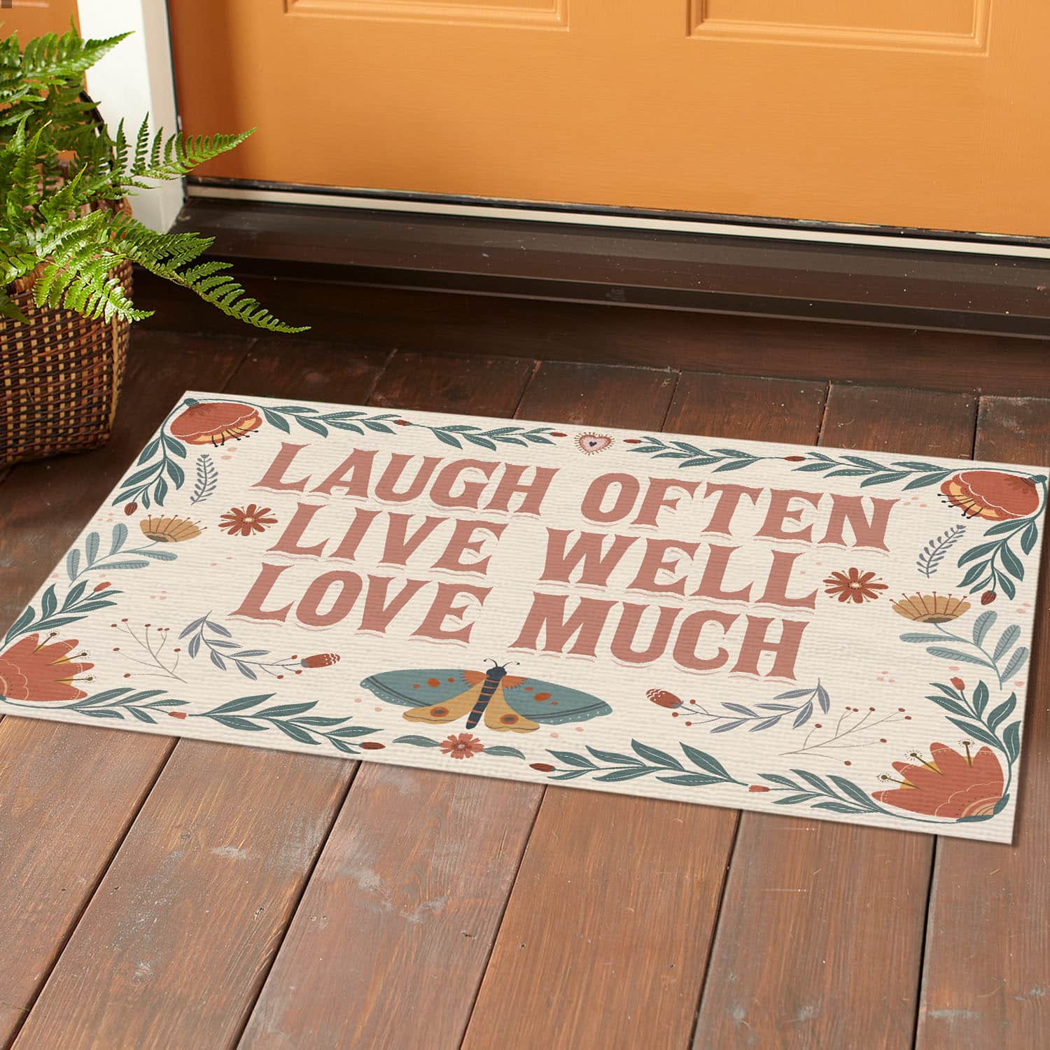 7NH. Laugh Live Love (5) Doormat Mockup 1