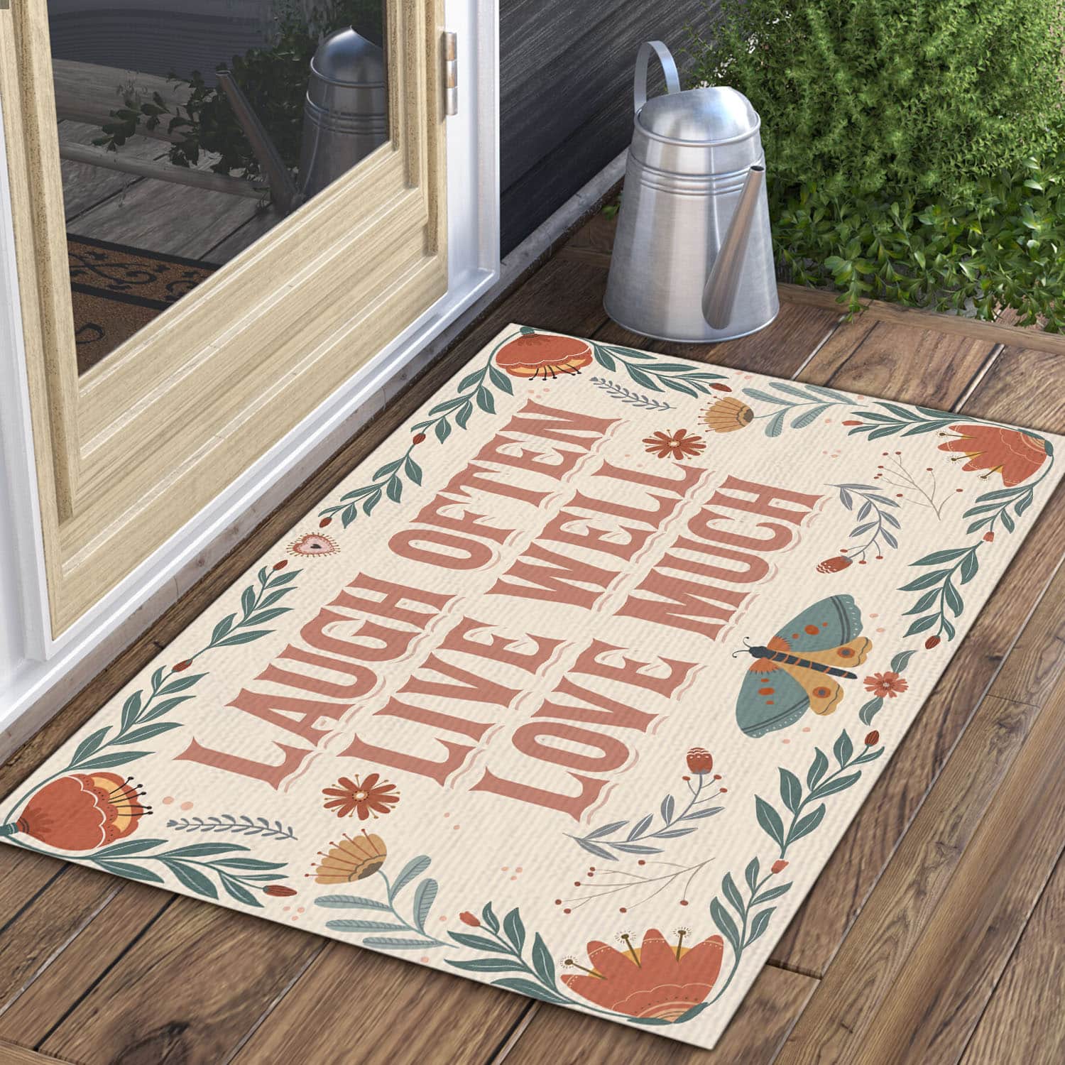 7NH. Laugh Live Love (5) Doormat Mockup 3