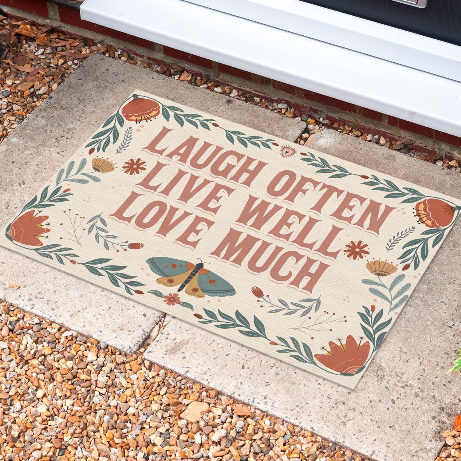 7NH. Laugh Live Love (5) Doormat Mockup 10