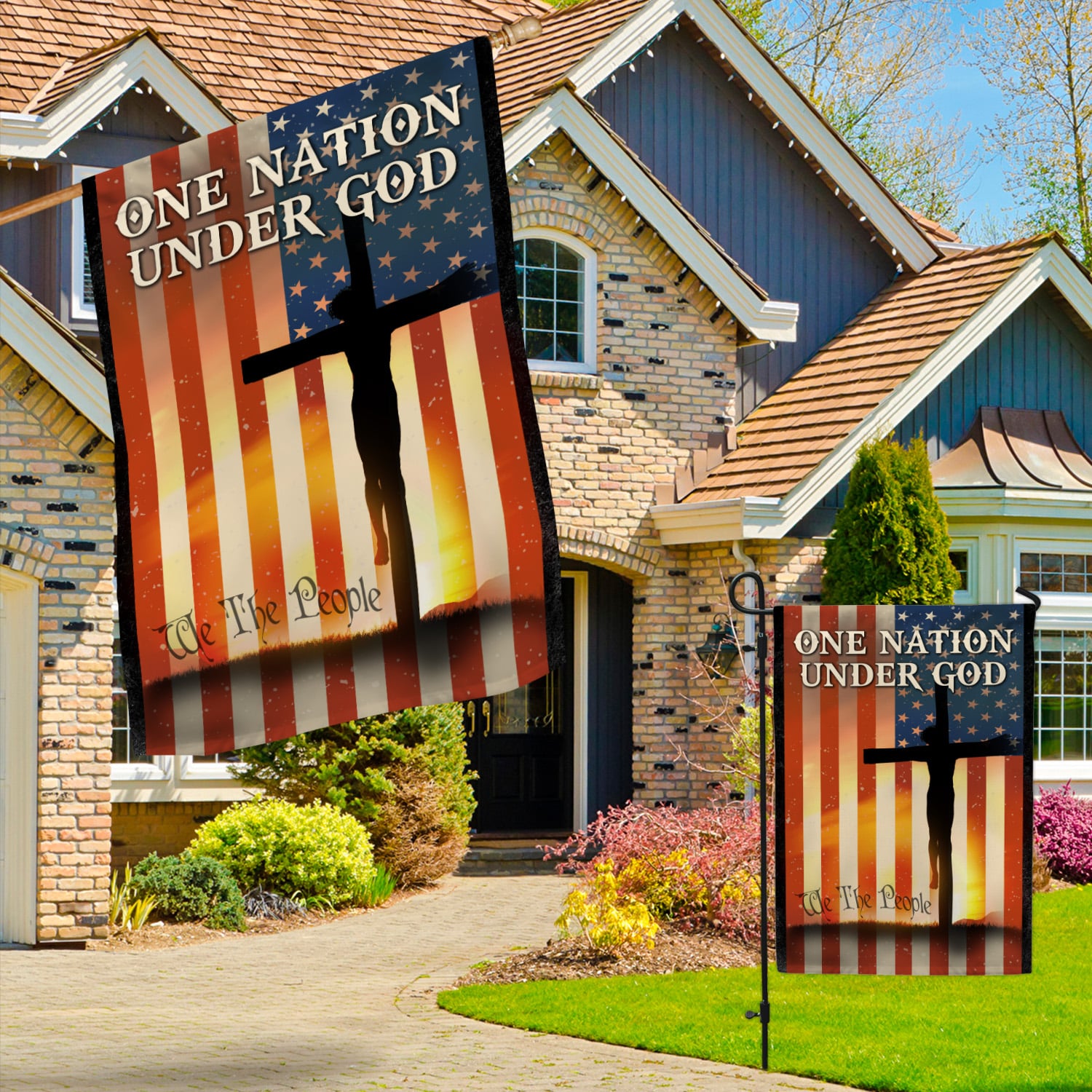 5. One Nation Under God1 Garden & House Mockup 3