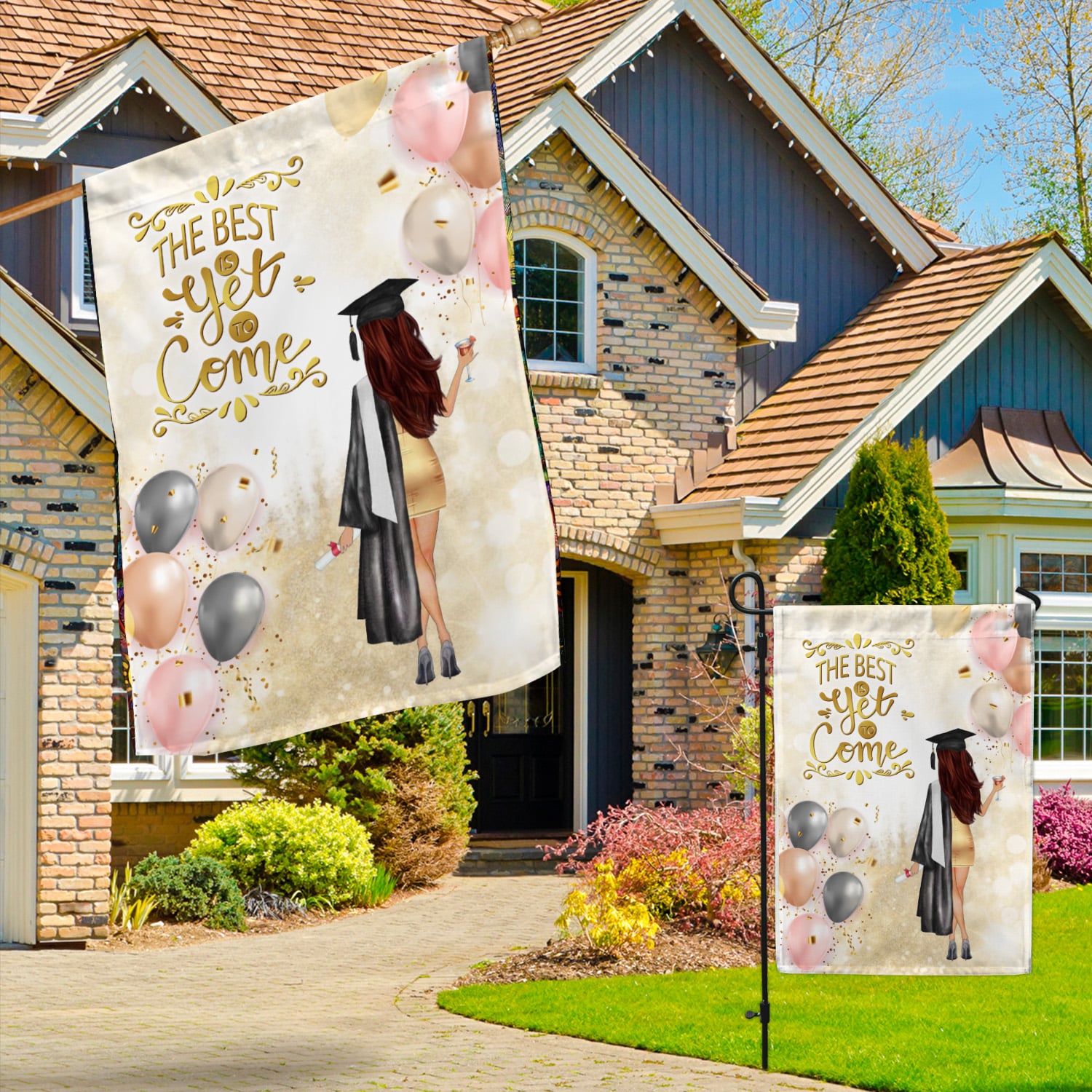 12KNG. Best Graduate.30x40 Garden & House Mockup 3