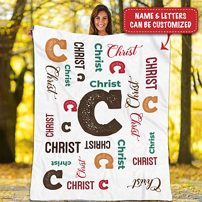 Alternative view of Personalized Repeating Your Name Blanket - Customized Fleece Blanket - Mink Blanket - Woven Blanket
