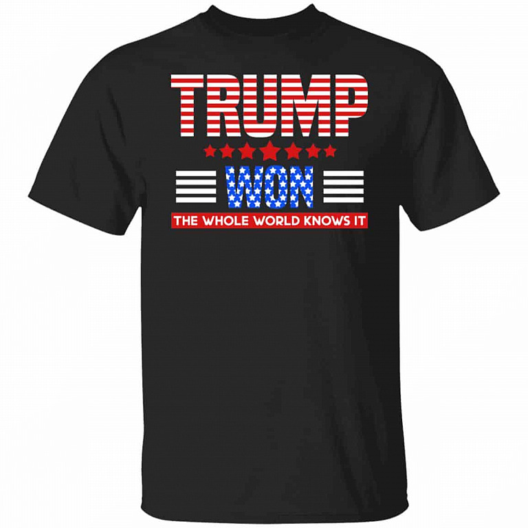 The Whole World Knows tee, Black, Unisex T-Shirt