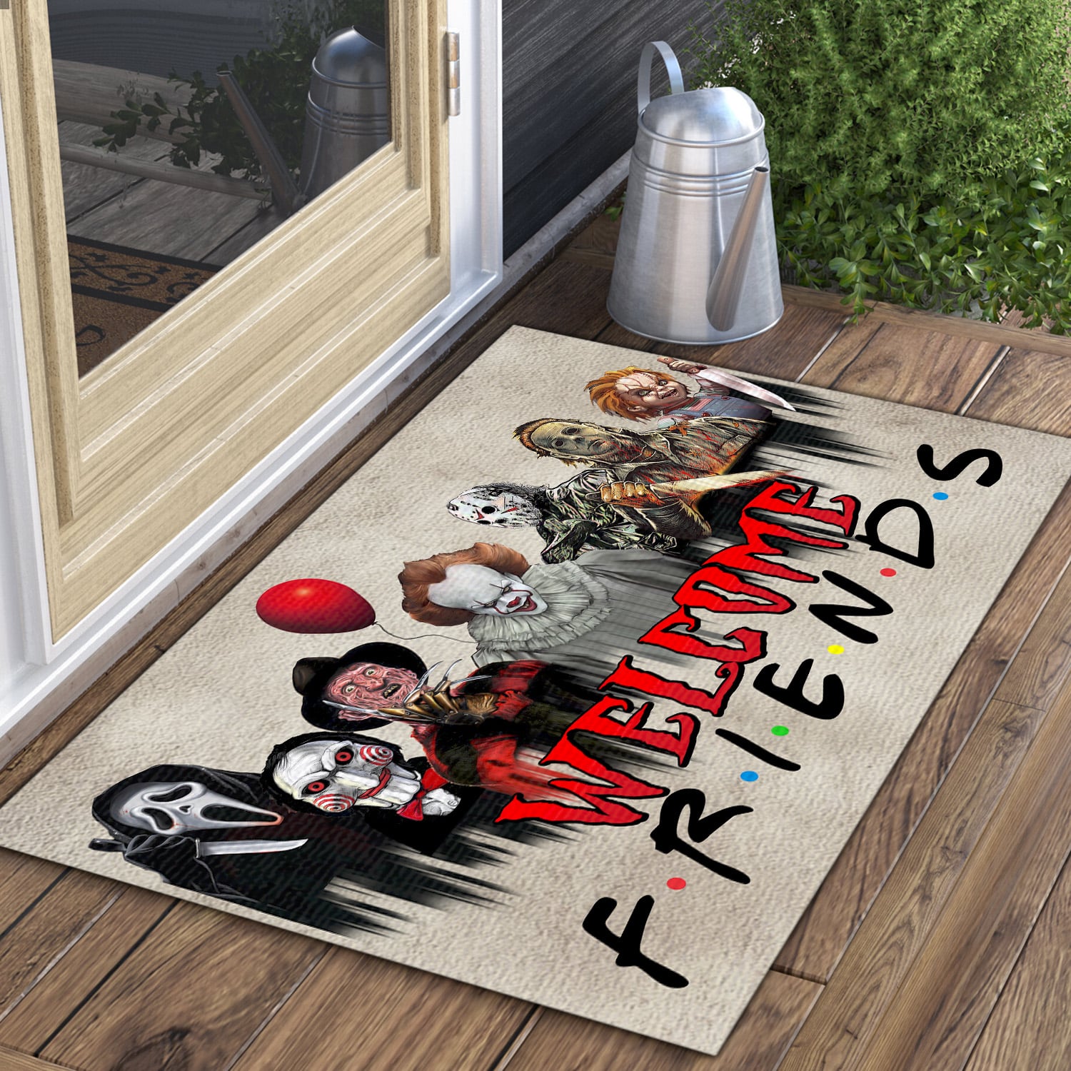 5LV. Welcome Friends Halloween(7) Doormat Mockup 3