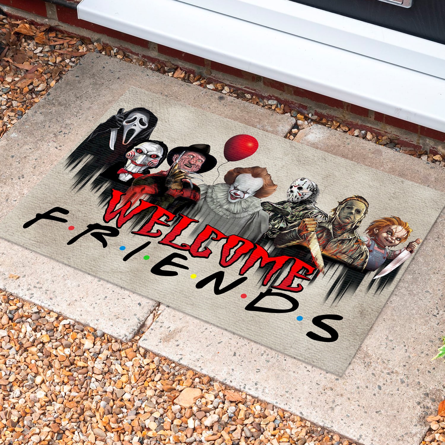 5LV. Welcome Friends Halloween(7) Doormat Mockup 10