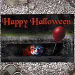 3KT. Happy Halloween - sample design Doormat mockup 13