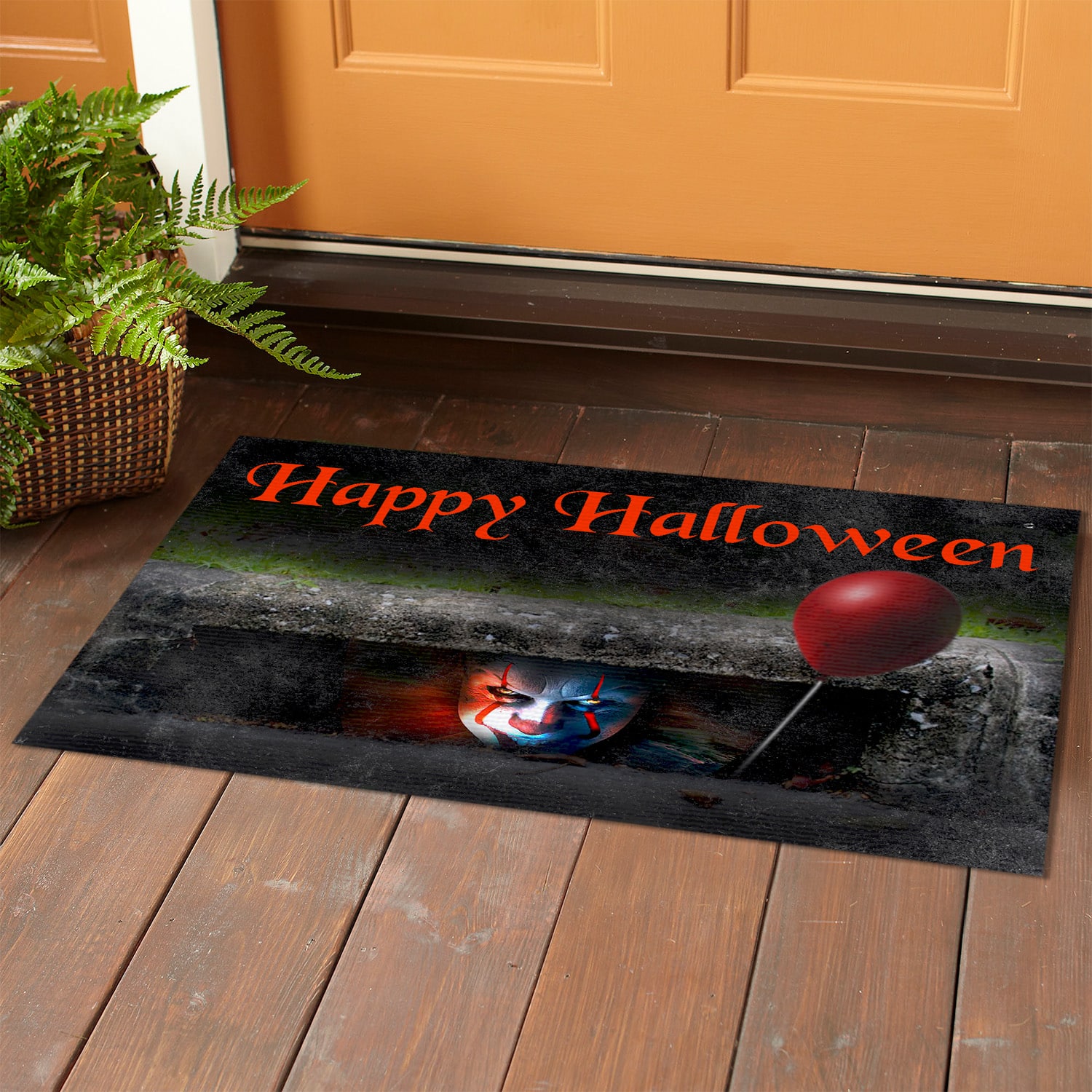 3KT. Happy Halloween - sample design Doormat mockup 1