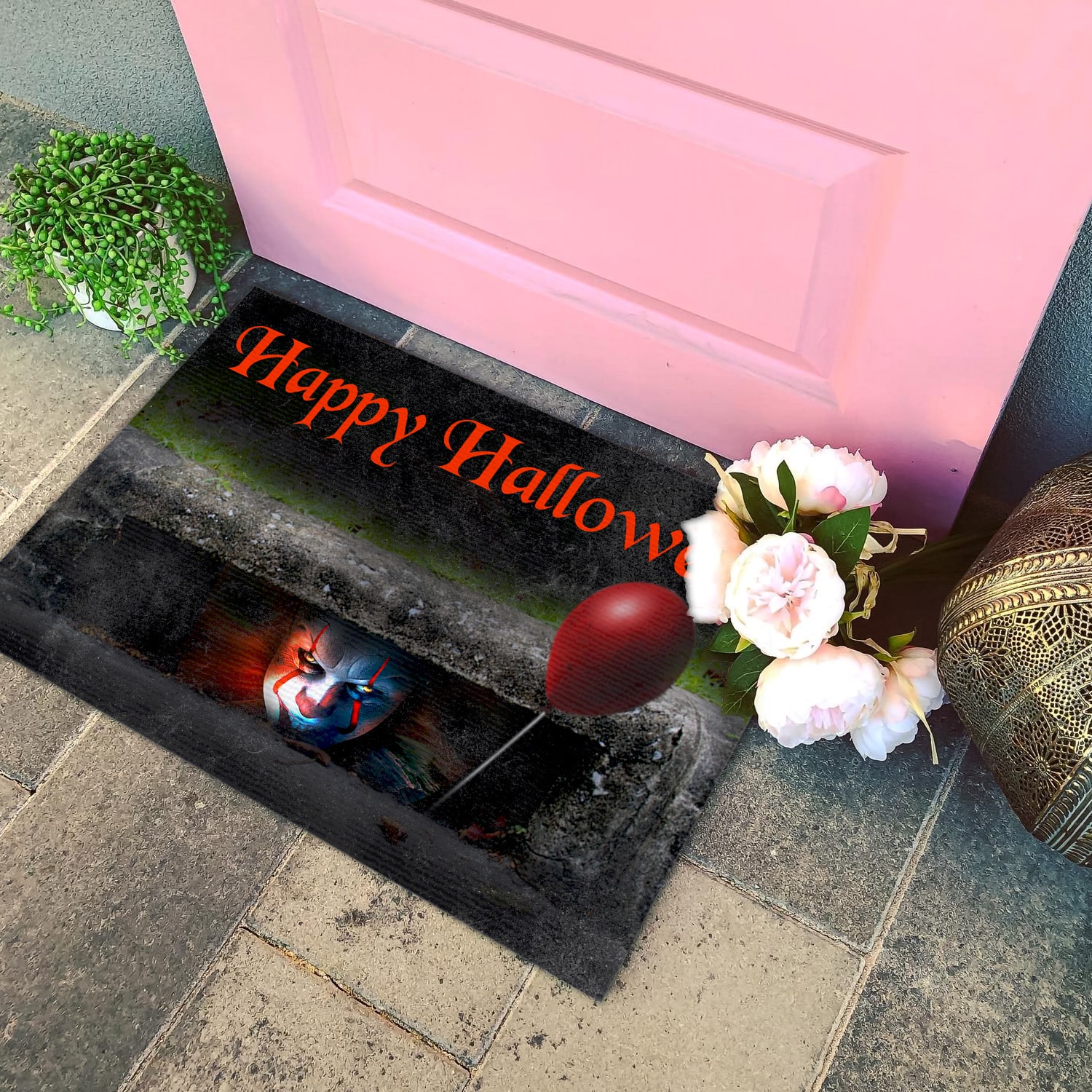 3KT. Happy Halloween - sample design Doormat mockup 4