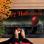 3KT. Happy Halloween - sample design Doormat mockup 7