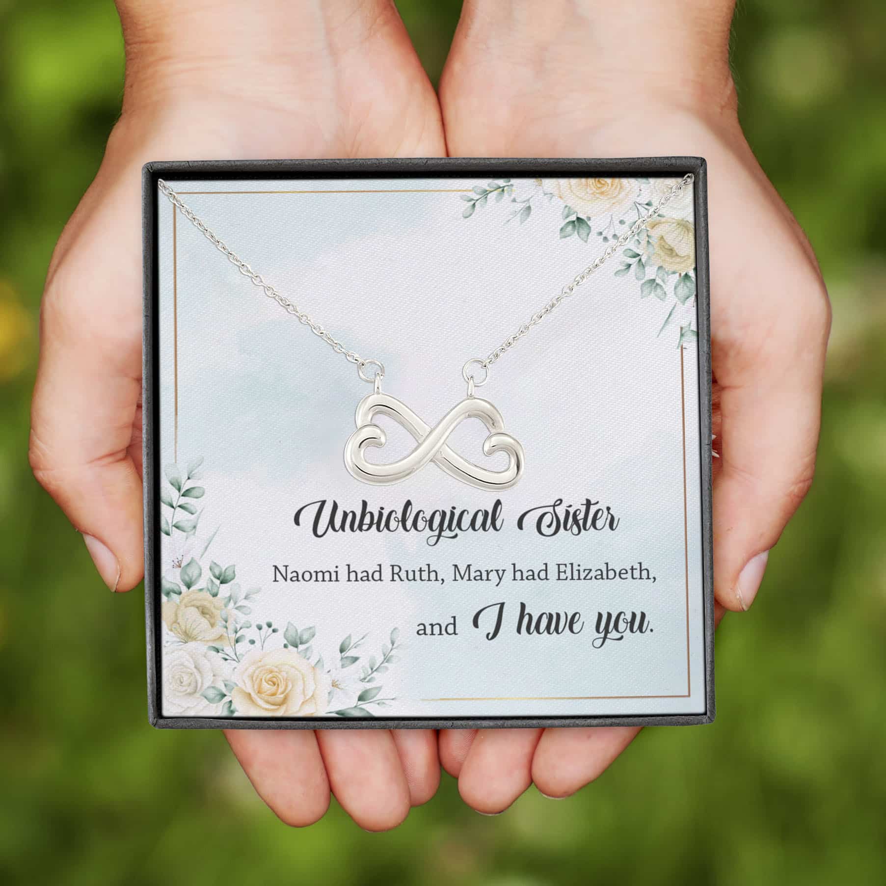 4VT. Unbiological Sister Naomi Had Ruth Infinity Heart Necklace (Silver)