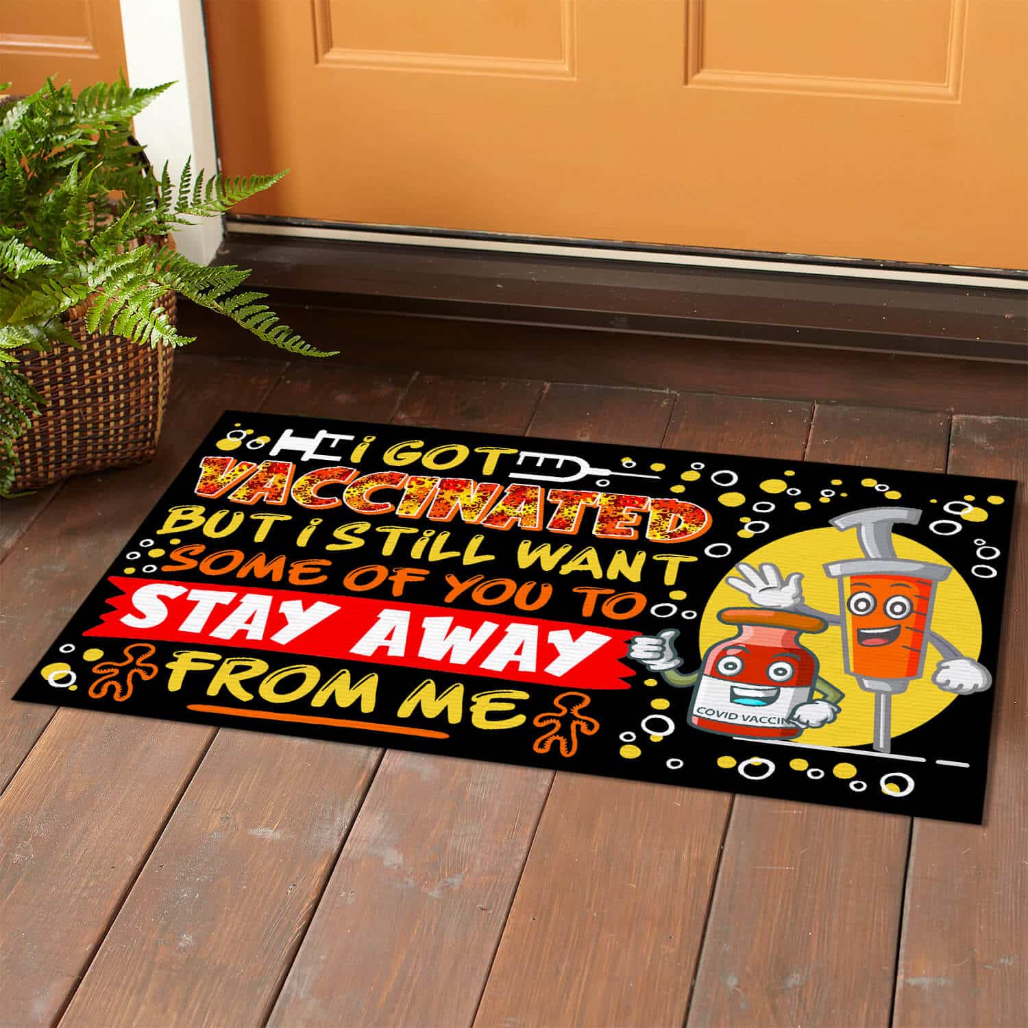 6HV. Stay Away Doormat mockup 1