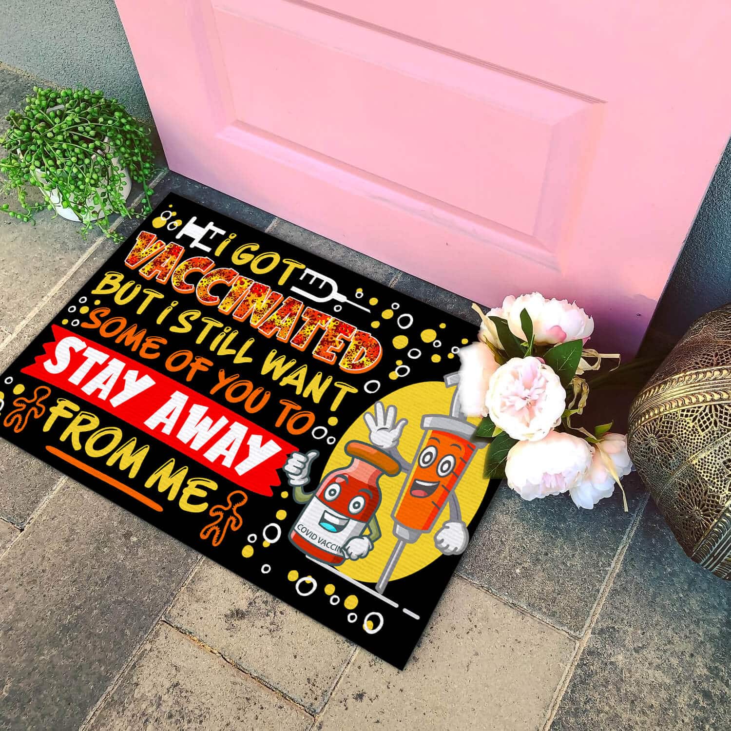 6HV. Stay Away Doormat mockup 4