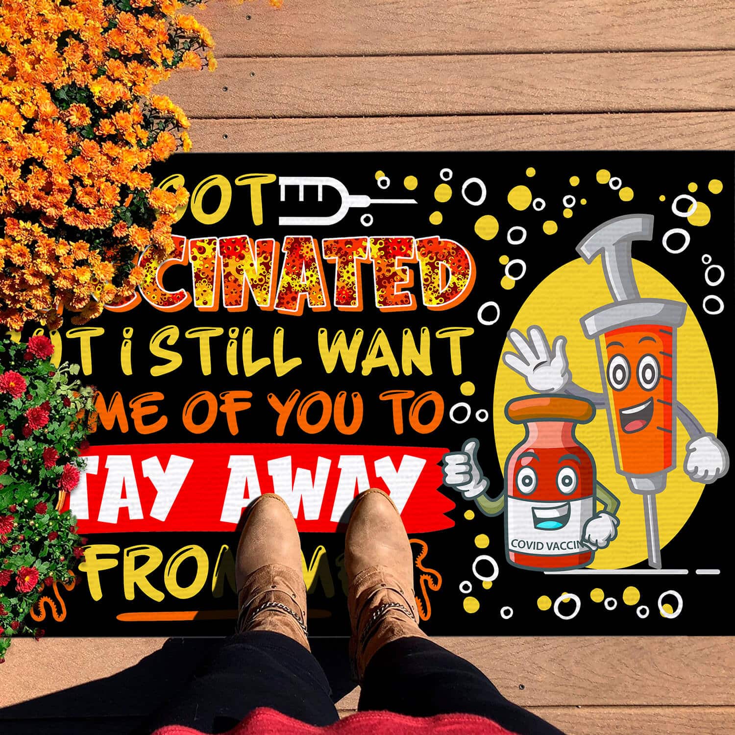 6HV. Stay Away Doormat mockup 7