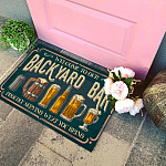 9HV. Backyard Bar Doormat mockup 4