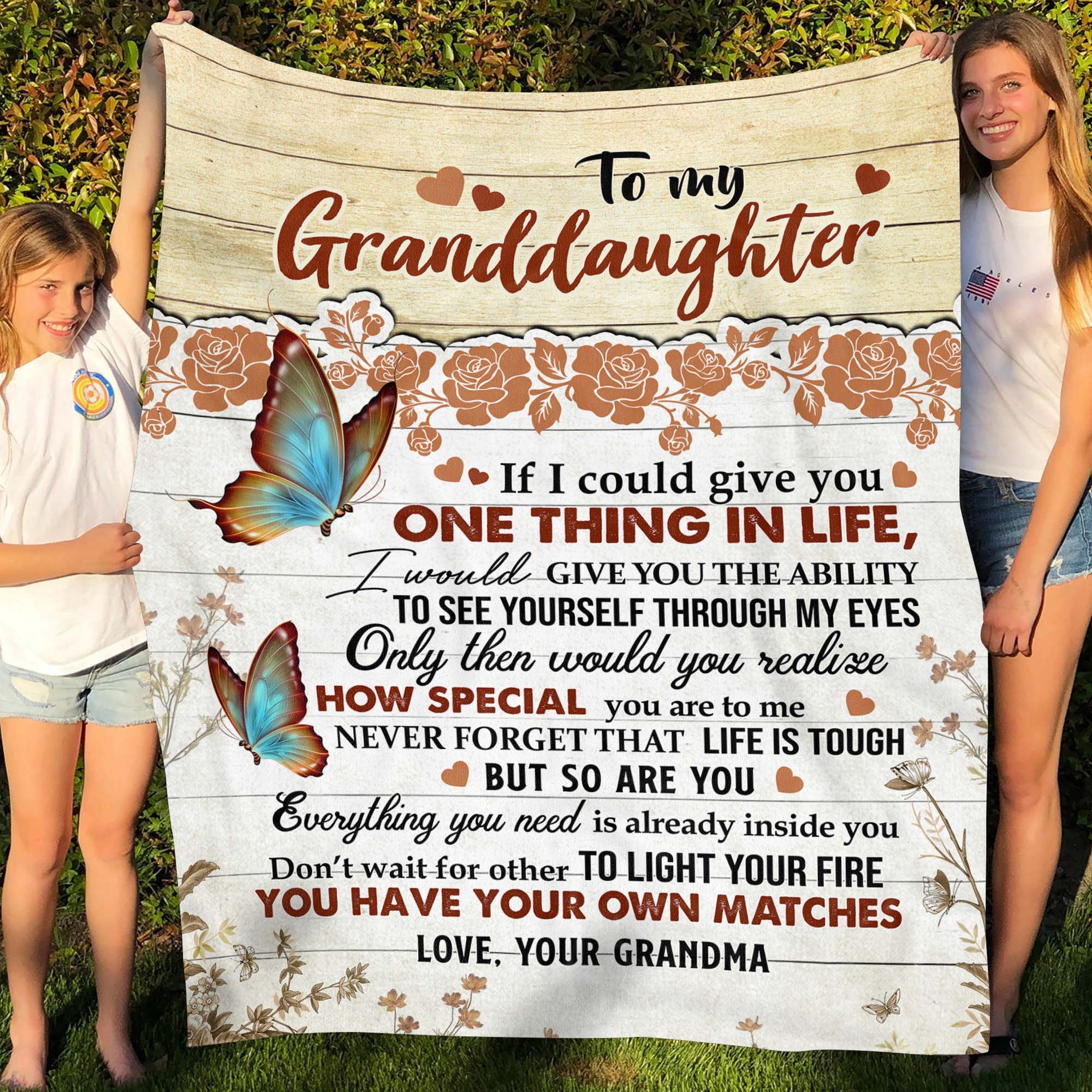 7VT. To My Granddaughter If I Could Give blanket mk