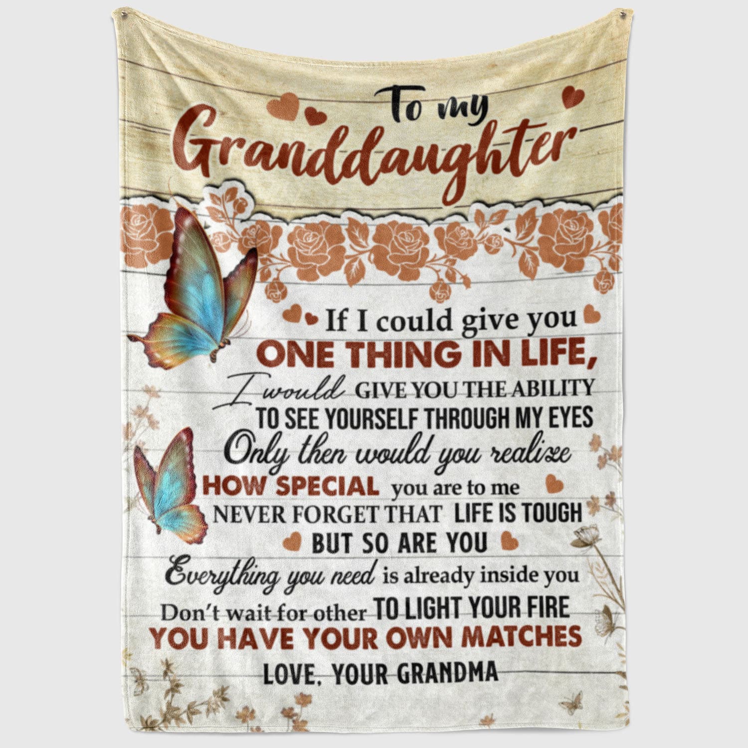 7VT. To My Granddaughter If I Could Give blanket mk2