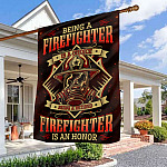 Being a Firefighter Is a Choice Being a Retired Firefighter Is an Honor Garden Flag - House Flag - Wall Flag