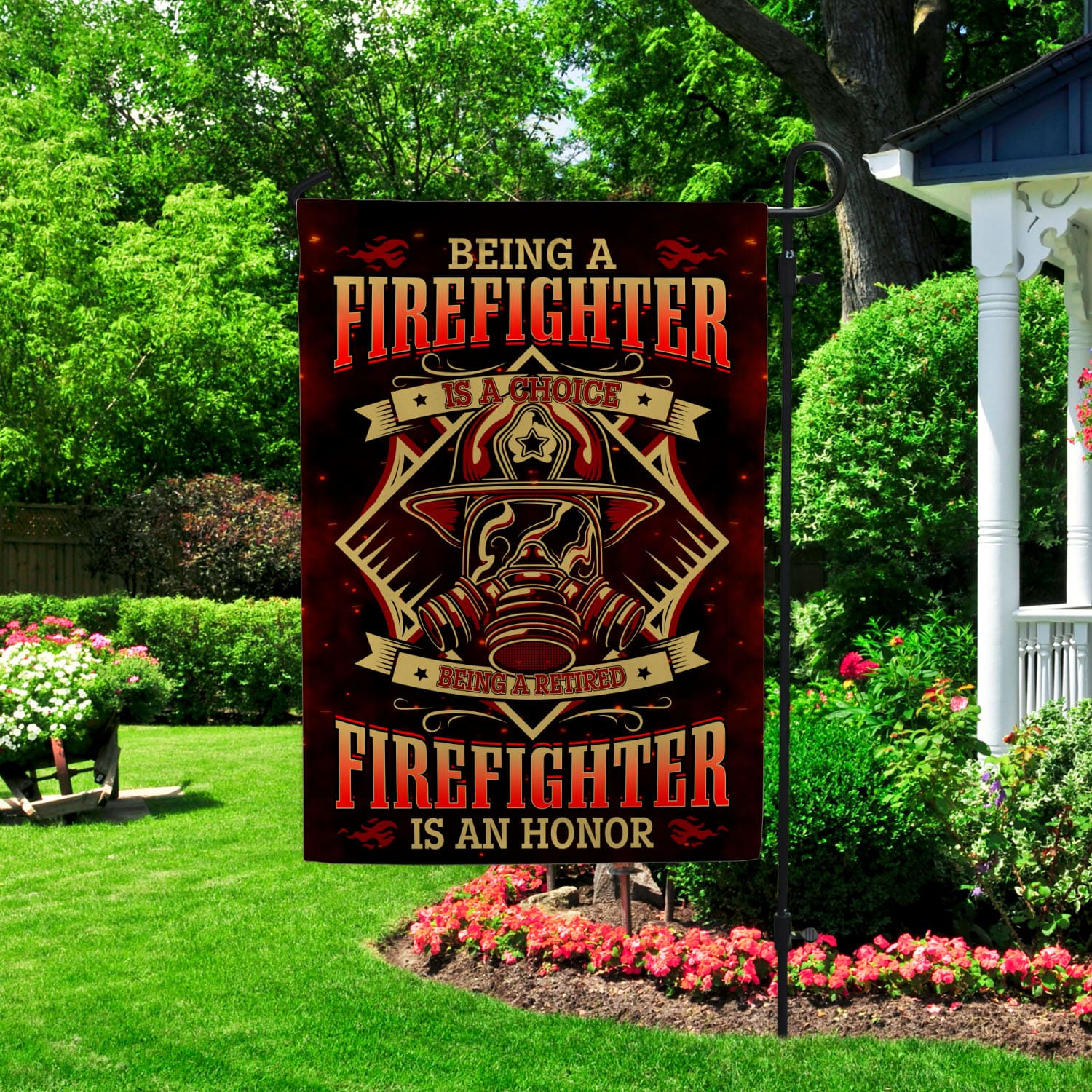 9Th. Retired Firefighter-30x40 Garden Flag Mockup 2