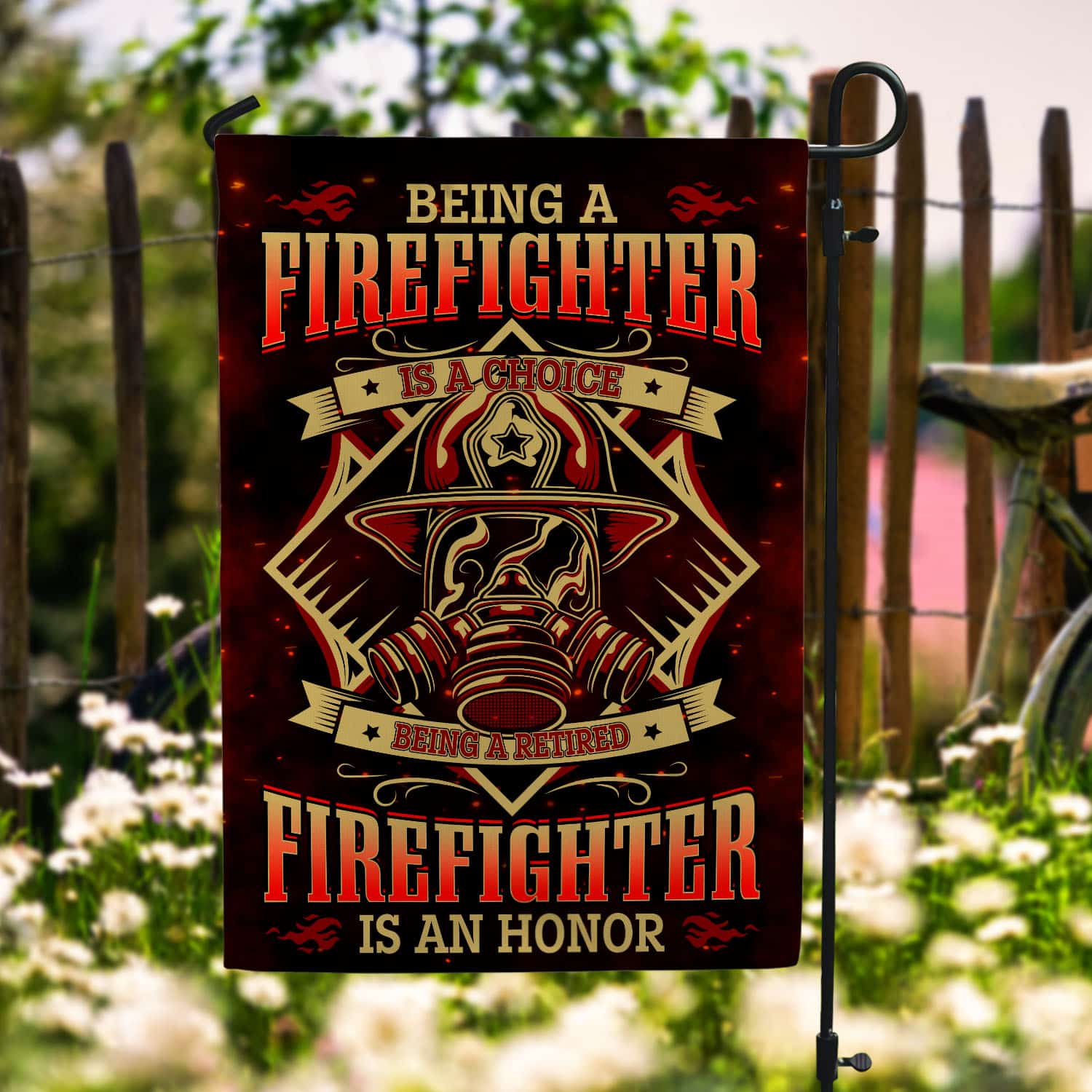 9Th. Retired Firefighter-30x40 Garden Flag Mockup 6