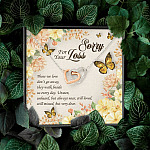 Sorry For Your Loss Those We Love Don't Go Away They Walk Beside Us Interlocking Hearts Pendant Necklace