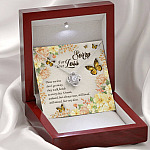 Sorry For Your Loss Those We Love Don't Go Away They Walk Beside Us Love Knot Necklace - Memorial Gifts
