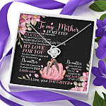To My Mother From Daughter In My Eyes There Is No One That Can Equal Your Beauty Love Knot Necklace