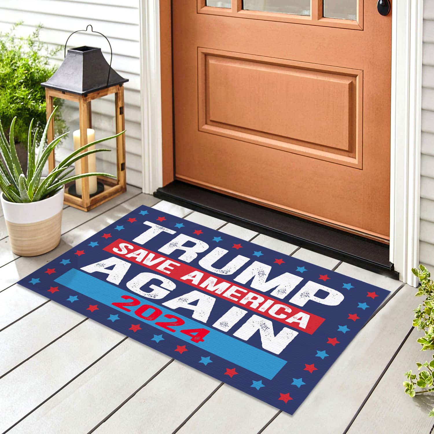 10VT. Trump Save America Again Doormat mockup 8