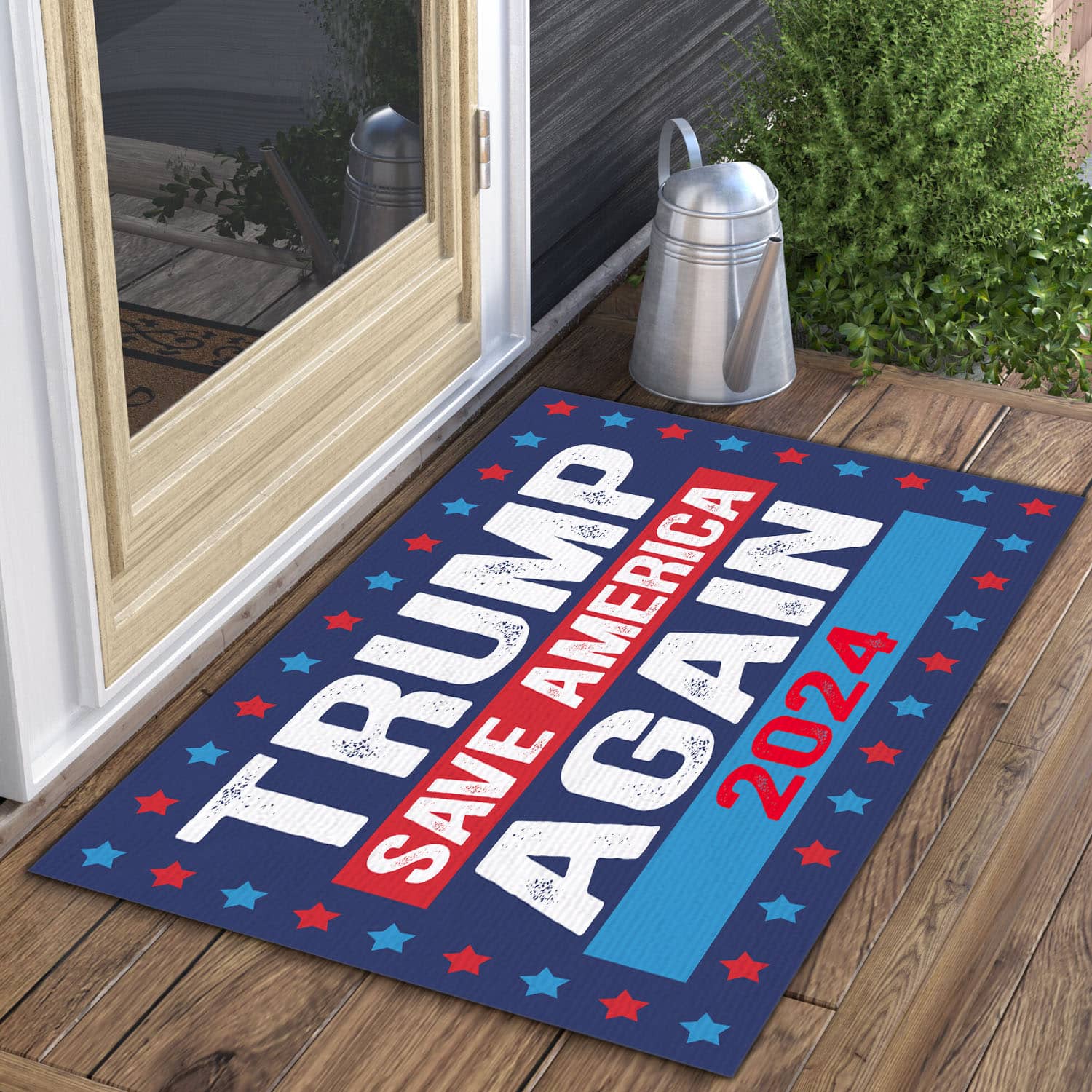 10VT. Trump Save America Again Doormat mockup 3