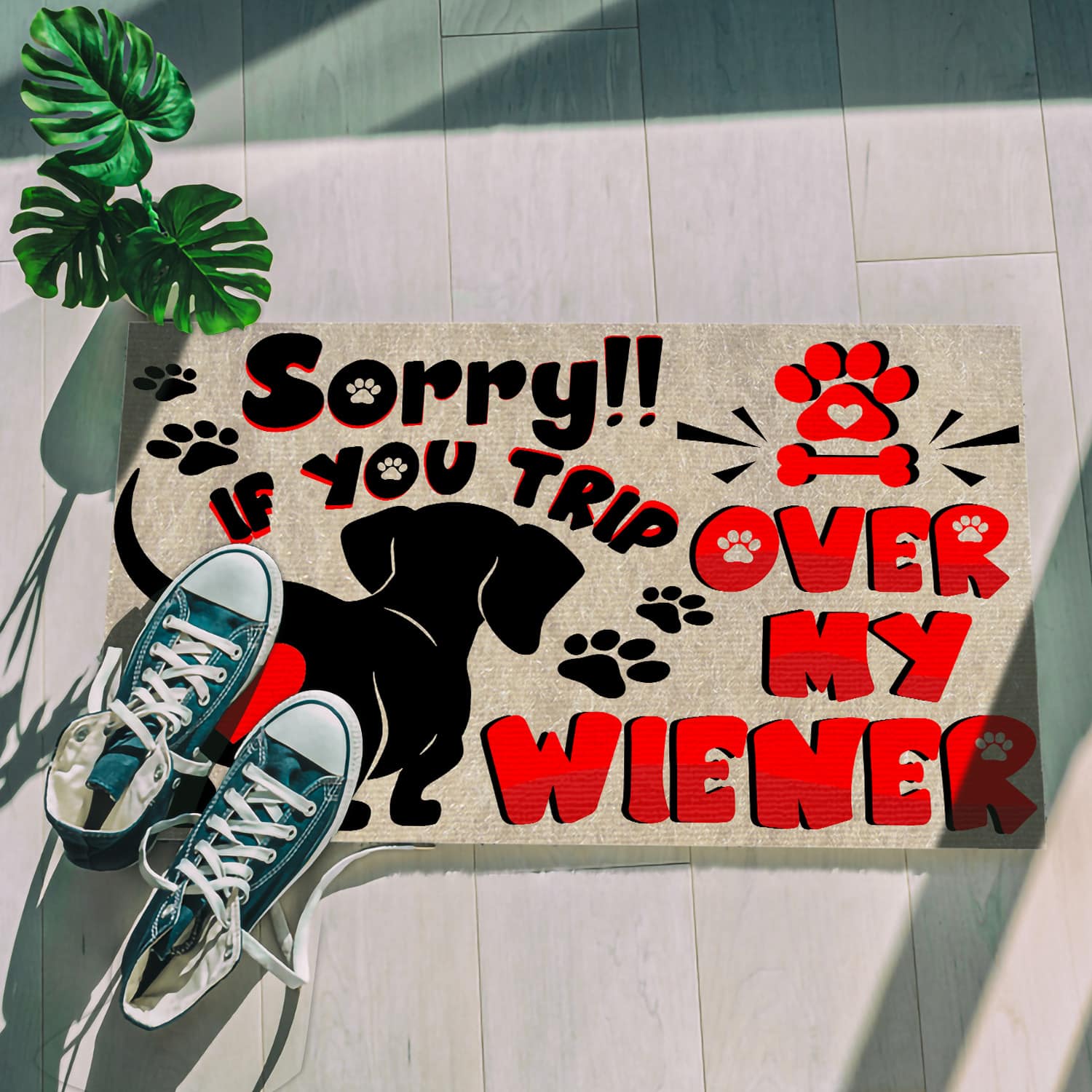 7MH. Dachshund Doormat Doormat mockup 5