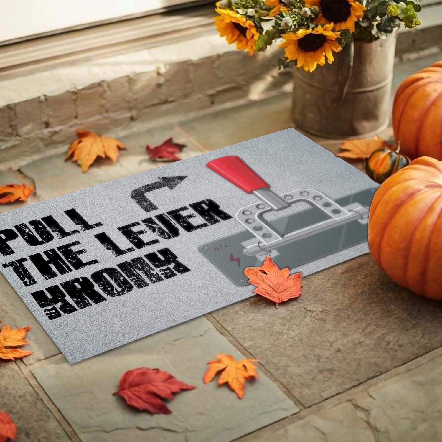 4MH. Pull The Lever Doormat mockup 9