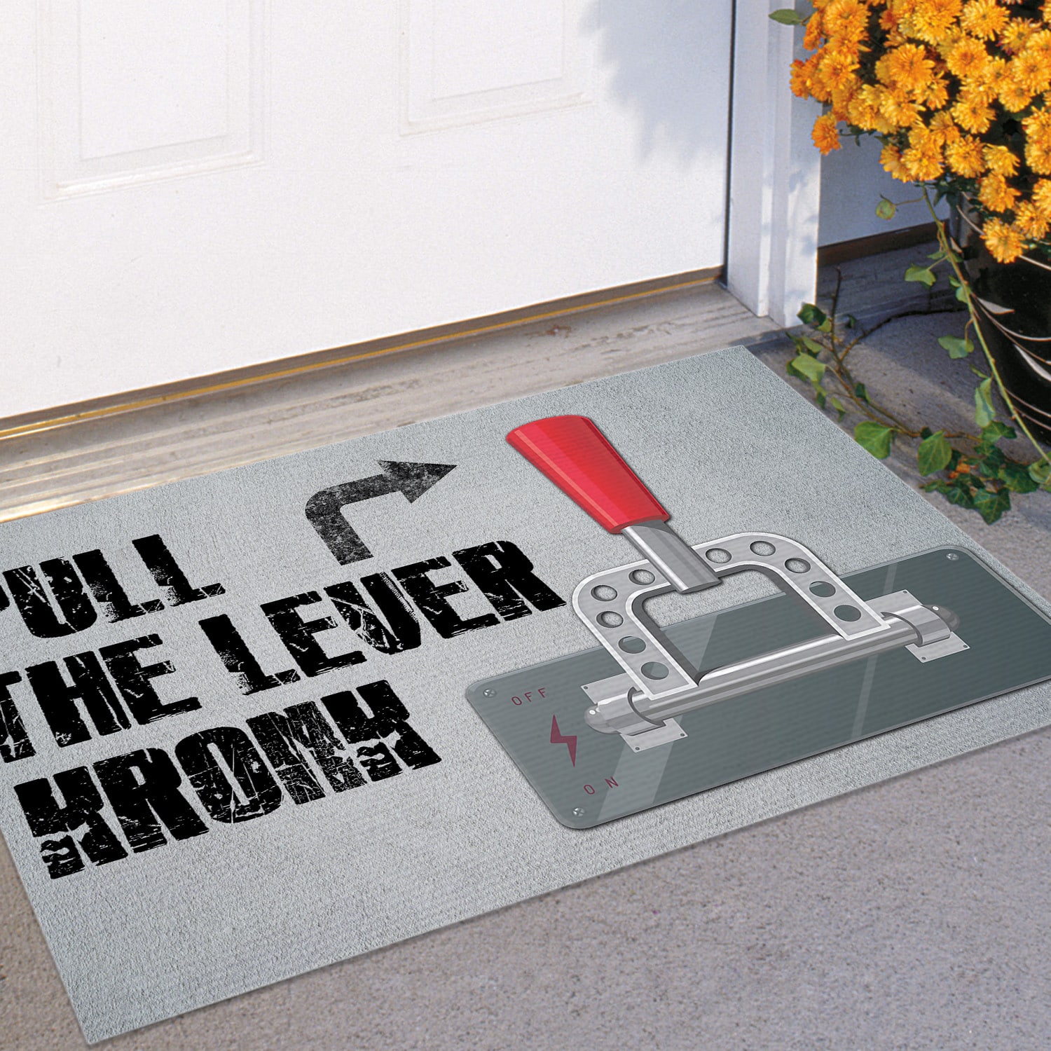 4MH. Pull The Lever Doormat mockup 11