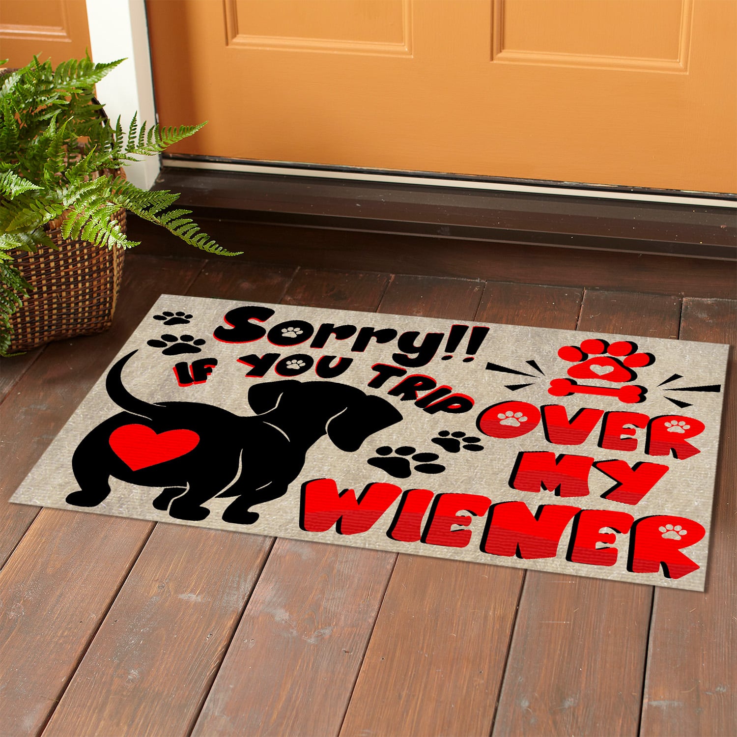 7MH. Dachshund Doormat Doormat mockup 1