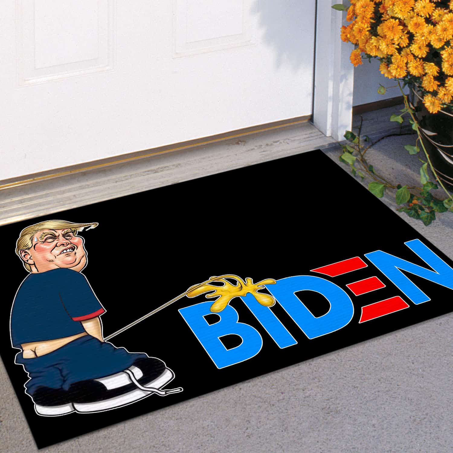 33 HG uu tien. Trump Peeing Doormat mockup 11