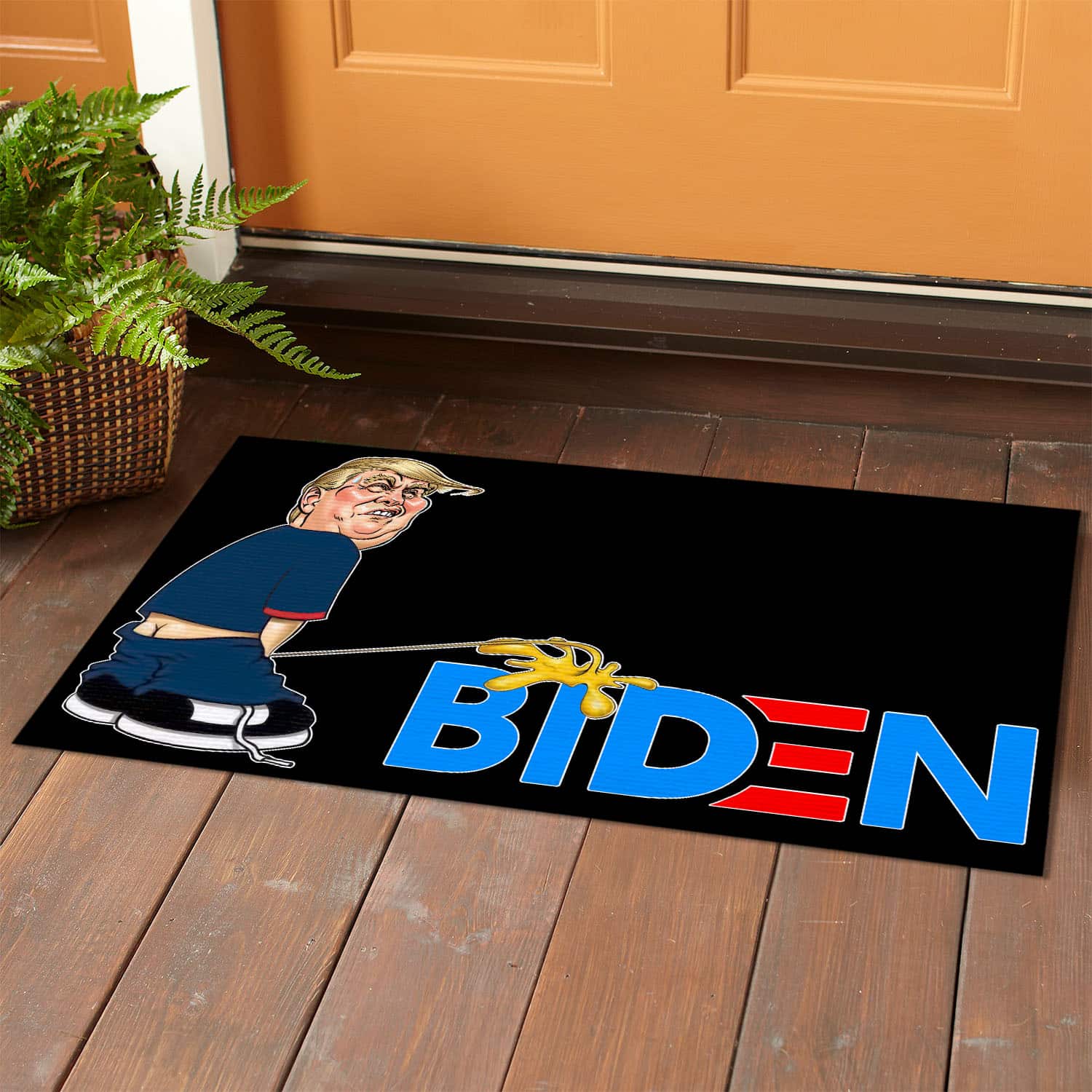 33 HG uu tien. Trump Peeing Doormat mockup 1
