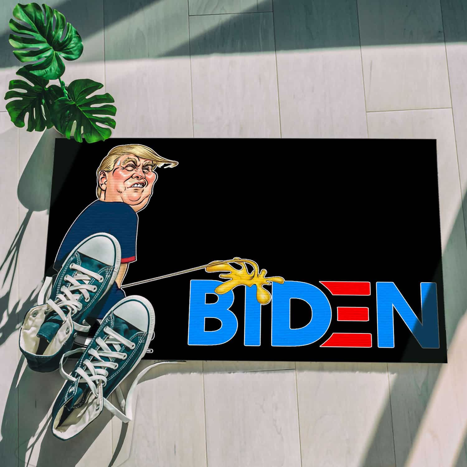 33 HG uu tien. Trump Peeing Doormat mockup 5
