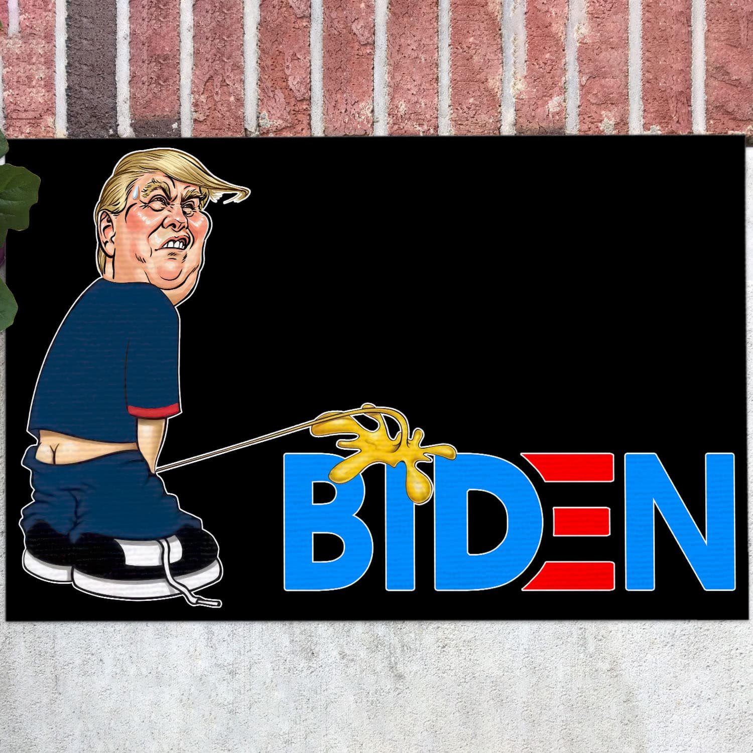 33 HG uu tien. Trump Peeing Doormat Mockup 12